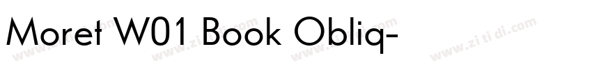Moret W01 Book Obliq字体转换